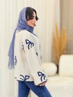 مانتو نواردوزی طرح پاپیون کد 6491 - تصویر 8