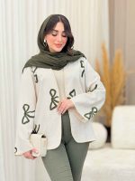 مانتو نواردوزی طرح پاپیون کد 6491 - تصویر 2