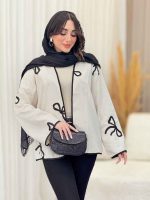 مانتو نواردوزی طرح پاپیون کد 6491 - تصویر 6