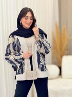 مانتو طرح دار تامیلا کد 6492 - تصویر 2