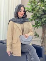 مانتو پایین پاگن دو جیب پاکتی کد 6398 - تصویر 6