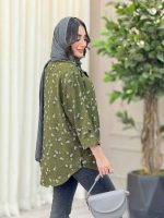 شومیز طرح گل نیوشا کد 6446 - تصویر 12