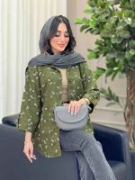شومیز طرح گل نیوشا کد 6446 - تصویر 2