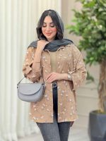 شومیز طرح گل نیوشا کد 6446 - تصویر 8