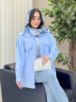 مانتو کتان پایین پاگن کد 6370 - تصویر 11