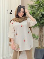 مانتو لینن جلو بسته طرح دار کد 6364 - تصویر 38