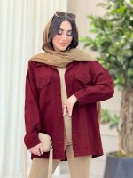 مانتو کتان پایین پاگن کد 6370 - تصویر 5