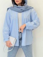 شومیز گلدوزی آدلیا کد 6505 - تصویر 14