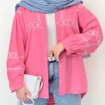 شومیز گلدوزی آدلیا کد 6505