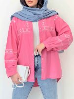 شومیز گلدوزی آدلیا کد 6505