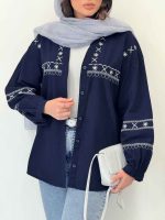 شومیز گلدوزی آدلیا کد 6505 - تصویر 15