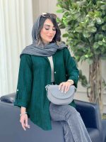 شومیز آستین پاگن نجلا کد 6401 - تصویر 5