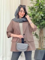 مانتو دو دکمه آستین پاگن ملیسا کد 6512 - تصویر 10