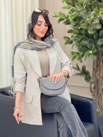مانتو دو دکمه آستین پاگن ملیسا کد 6512 - تصویر 23