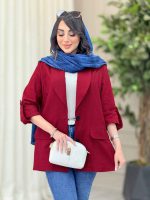 مانتو دو دکمه آستین پاگن ملیسا کد 6512 - تصویر 24