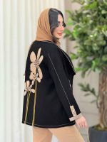 مانتو آستین سه دکمه گیتا کد 6418 - تصویر 24