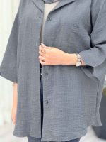 مانتو تک جیب لاله کد 6452 - تصویر 18