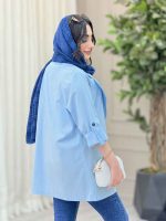 مانتو دو دکمه جیب نما رانیا کد 6511 - تصویر 7