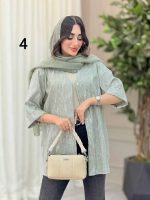 شومیز آستین پاکتی طرح دار کد 6493 - تصویر 24