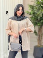 شومیز آستین پاکتی طرح دار کد 6493 - تصویر 21