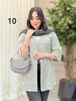 شومیز آستین پاکتی طرح دار کد 6493 - تصویر 16