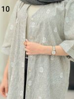 شومیز آستین پاکتی طرح دار کد 6493 - تصویر 6