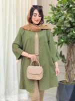 مانتو آستین پاگن جیب دوبل کد 6468 - تصویر 17