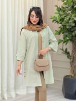 مانتو آستین پاگن جیب دوبل کد 6468 - تصویر 10