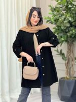 مانتو آستین پاگن جیب دوبل کد 6468 - تصویر 15
