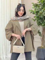 مانتو لینن پانچ آستین پیله کد 6144 - تصویر 9