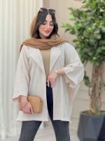 مانتو لینن پانچ آستین پیله کد 6144 - تصویر 15