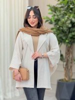 مانتو لینن پانچ آستین پیله کد 6144 - تصویر 11
