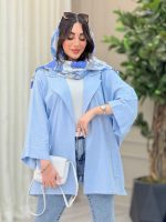 مانتو لینن پانچ آستین پیله کد 6144 - تصویر 13