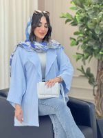 مانتو لینن پانچ آستین پیله کد 6144 - تصویر 21