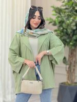 مانتو لینن پانچ آستین پیله کد 6144 - تصویر 6