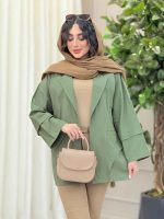 مانتو برش هلالی دو جیب آرزو کد 6432 - تصویر 2