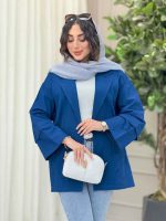 مانتو برش هلالی دو جیب آرزو کد 6432 - تصویر 10