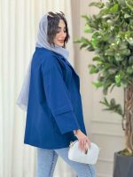 مانتو برش هلالی دو جیب آرزو کد 6432 - تصویر 4