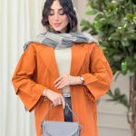 مانتو برش هلالی دو جیب آرزو کد 6432