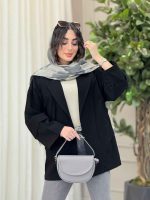 مانتو برش هلالی دو جیب آرزو کد 6432 - تصویر 7