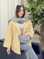 مانتو برش هلالی دو جیب آرزو کد 6432 - تصویر 14