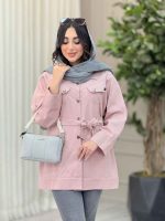 مانتو کمردار چهارجیب کد 6337 - تصویر 19