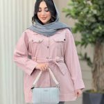 مانتو کمردار چهارجیب کد 6337