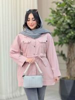 مانتو کمردار چهارجیب کد 6337