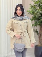 مانتو کمردار چهارجیب کد 6337 - تصویر 15