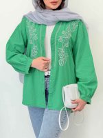 مانتو گلدوزی المیرا کد 6517 - تصویر 2