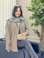 شومیز پشت پیله برش دار کد 6376 - تصویر 5