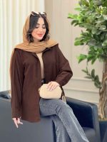 شومیز پشت پیله برش دار کد 6376 - تصویر 2