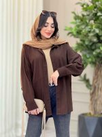 شومیز پشت پیله برش دار کد 6376 - تصویر 17