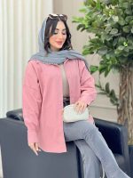 شومیز پشت پیله برش دار کد 6376 - تصویر 9